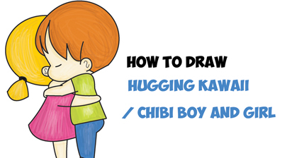 412x224 How To Draw Chibi Girl And Boy Hugging