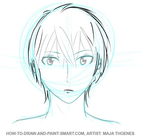 550x534 How To Draw Anime Boys