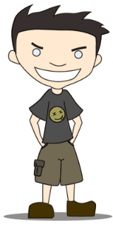 160x320 Cartoon Boy Drawing Lesson