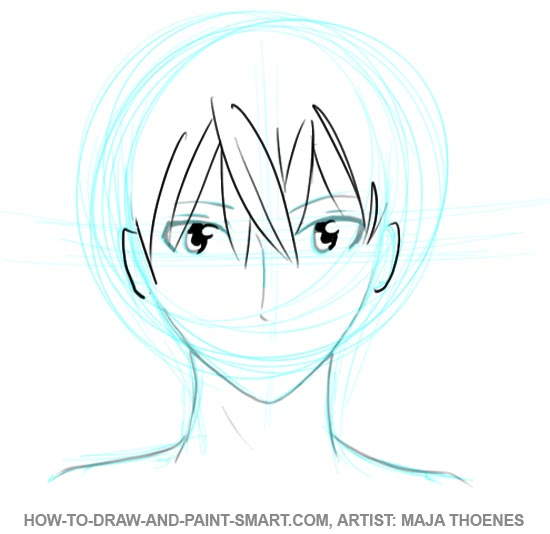 550x534 How To Draw Anime Boys