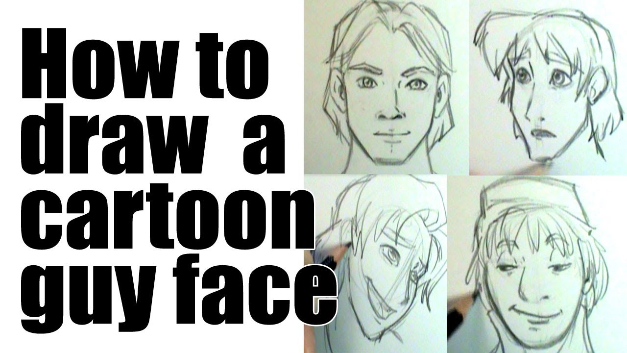1280x720 How To Draw A Male Cartoon Face