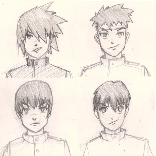 500x500 Draw Manga Man Hair 4 Different Ways