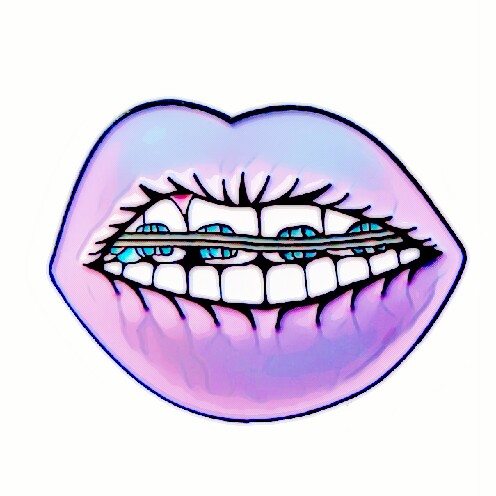 496x496 Braceface Freetoedit Braces Lips Drawing Popart Mag