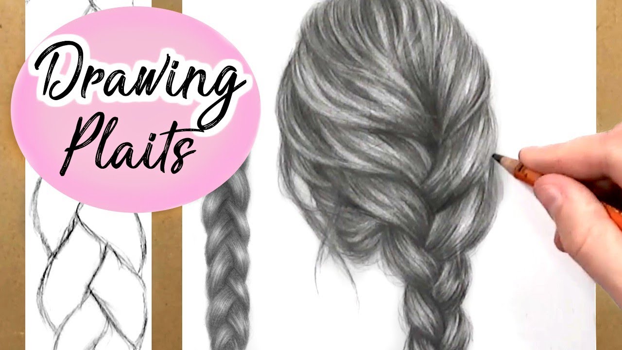1280x720 How To Draw A Plait Braid Hair Drawing Tutorial Step By Step