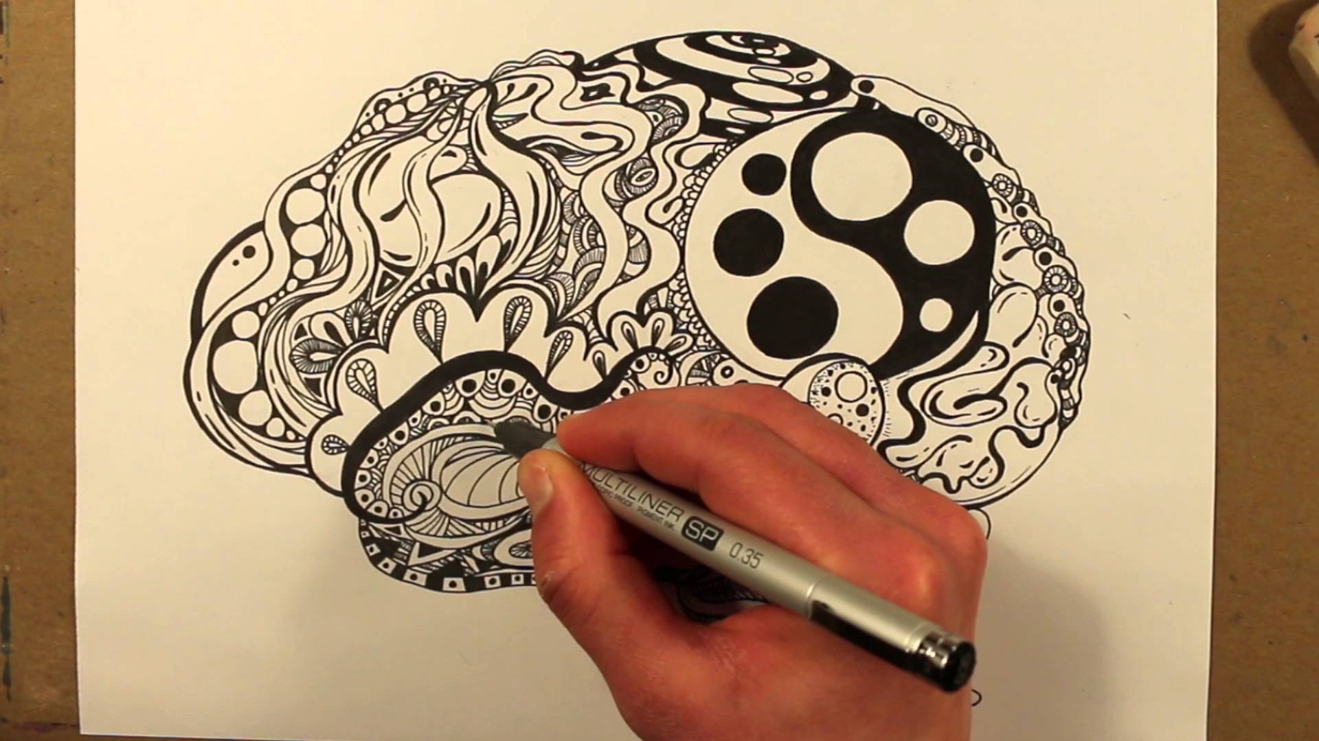 1920x1080 Drawing A Zentangle Brain