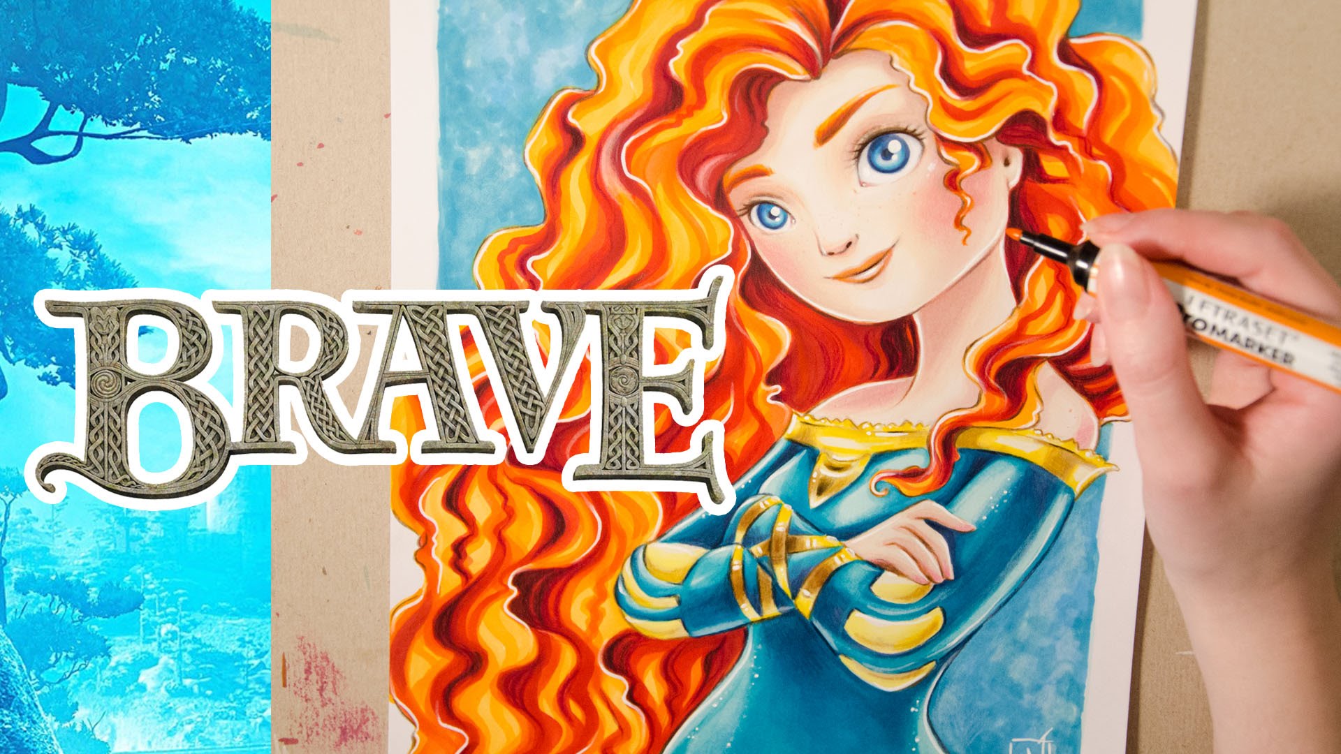 1920x1080 Speed Drawing Merida From Brave