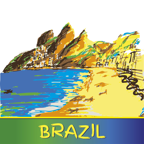 600x600 Brazilian Scenery Hand Drawing Vectors 02