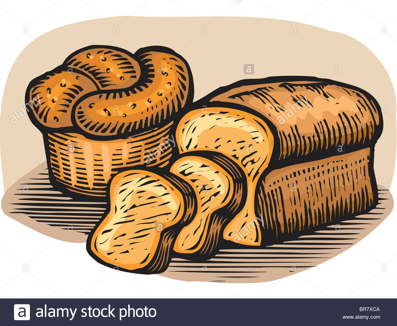 1300x1065 A Drawing Of Loaves Of Bread Stock Photo 31521850