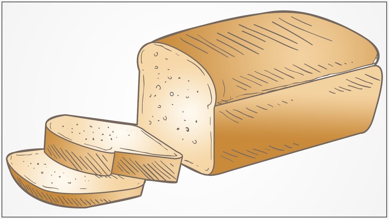 1280x720 How To Draw A Bread Step By Step