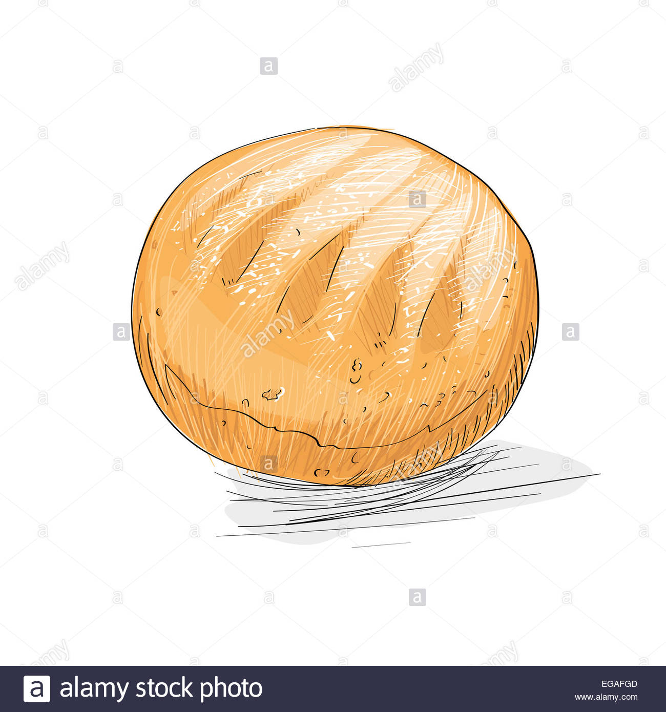 1300x1390 Bread Loaf Sketch Draw Isolated Over White Stock Photo 78907709