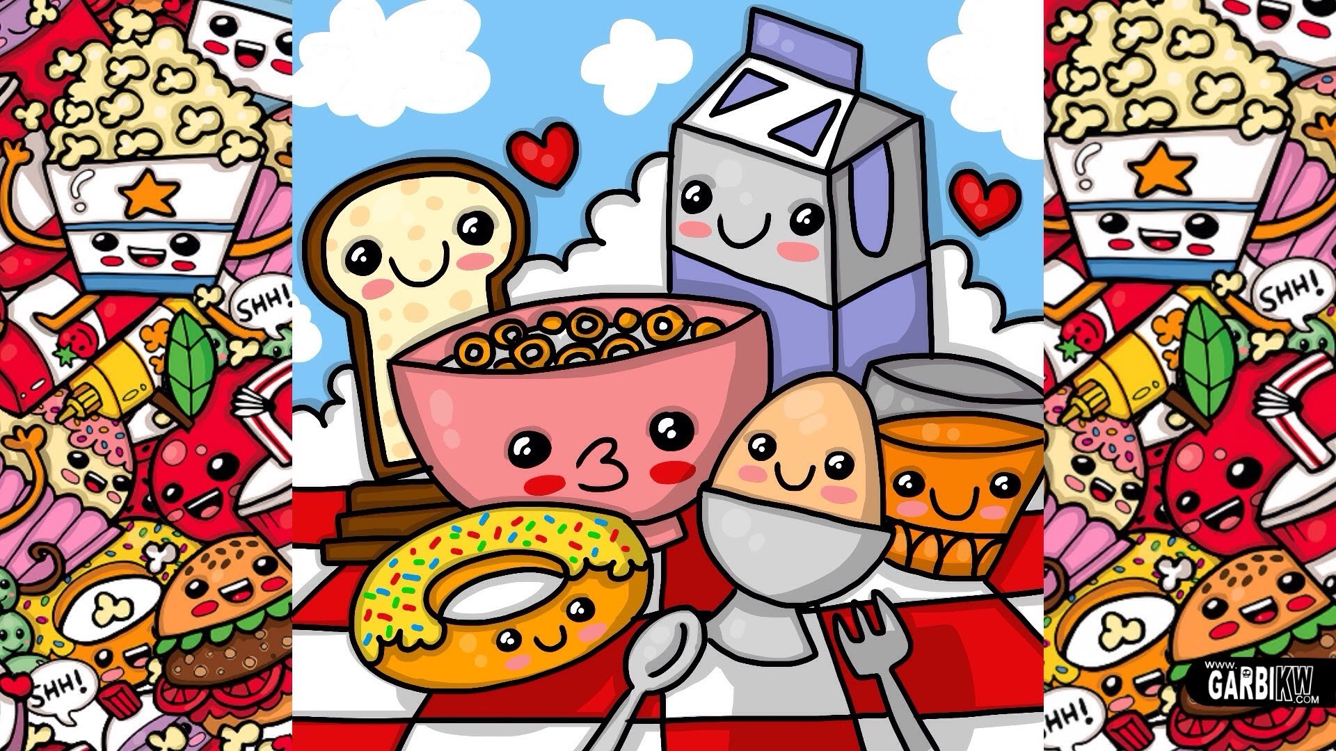 1920x1080 How To Draw A Kawaii Breakfast By Garbi Kw