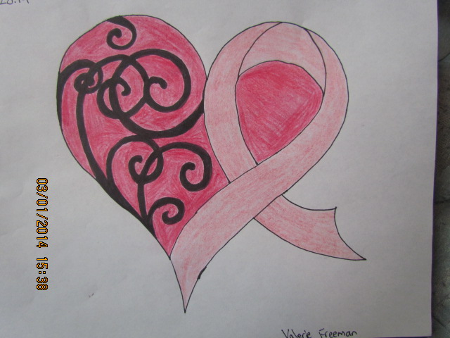 640x480 Breast Cancer Awareness Heart Ribbion By Ilovedrawing013