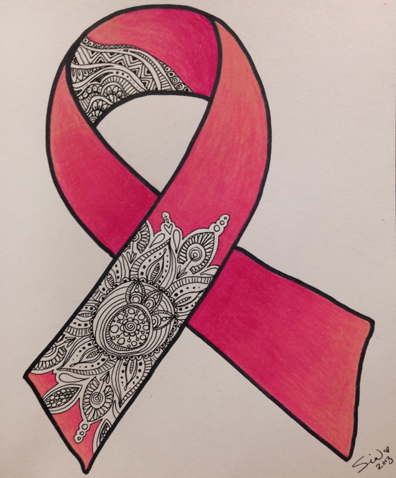 Breast Cancer Ribbon Drawing at GetDrawings.com | Free for ...