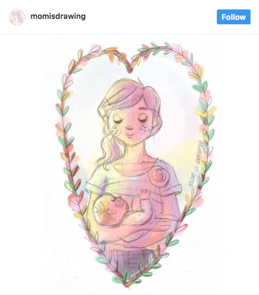 522x594 Artist Shows Her Breastfeeding Journey Through Beautiful Art