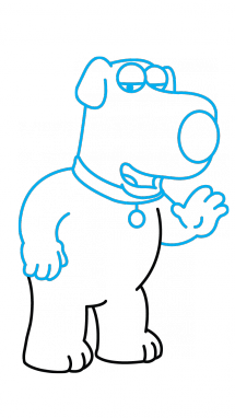 215x382 How To Draw Brian Griffin From Family Guy, Cartoons, Easy Step By