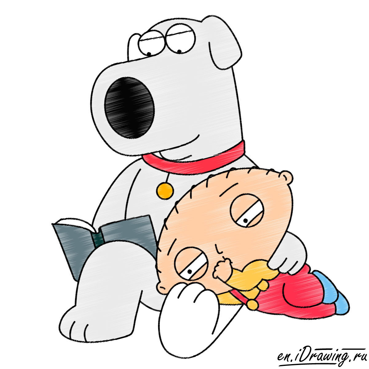 1200x1200 How To Draw Stewie And Brian Griffin