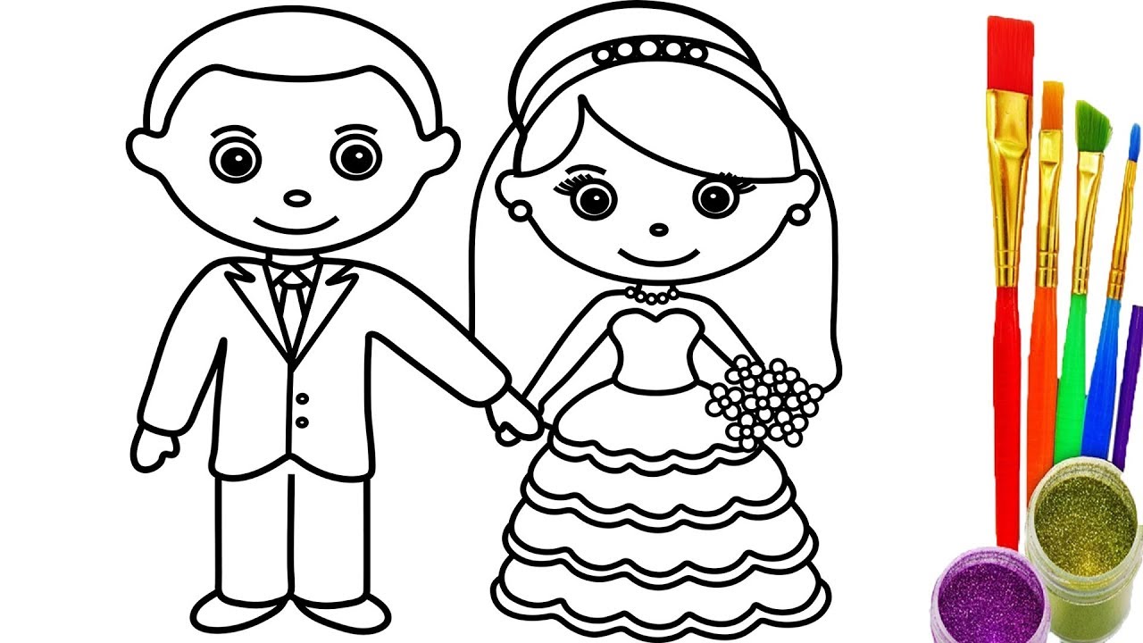 Bride And Groom Drawing at GetDrawings | Free download