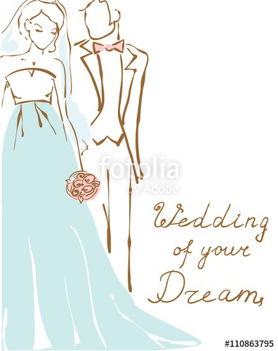 396x500 Silhouette Of Bride And Groom. Wedding Background For Invitation