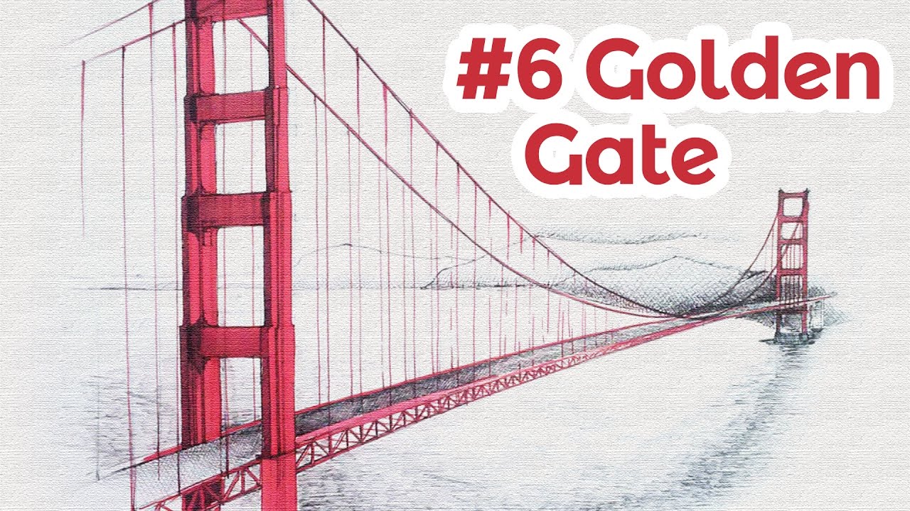 1280x720 Golden Gate Perspective Drawing [Narrated]