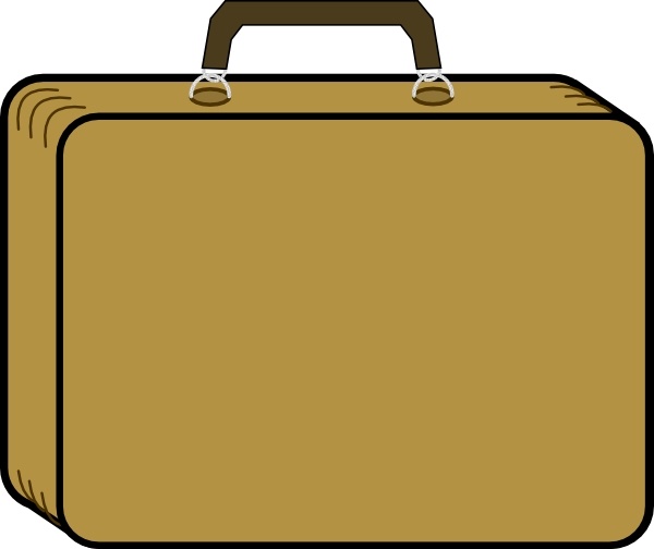 600x504 Little Tan Suitcase Clip Art Free Vector In Open Office Drawing