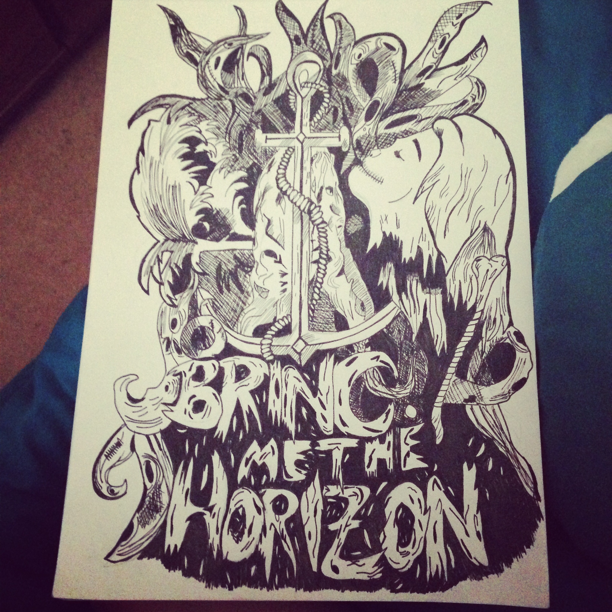 2048x2048 Drawing Of Bring Me The Horizon Artwork Art