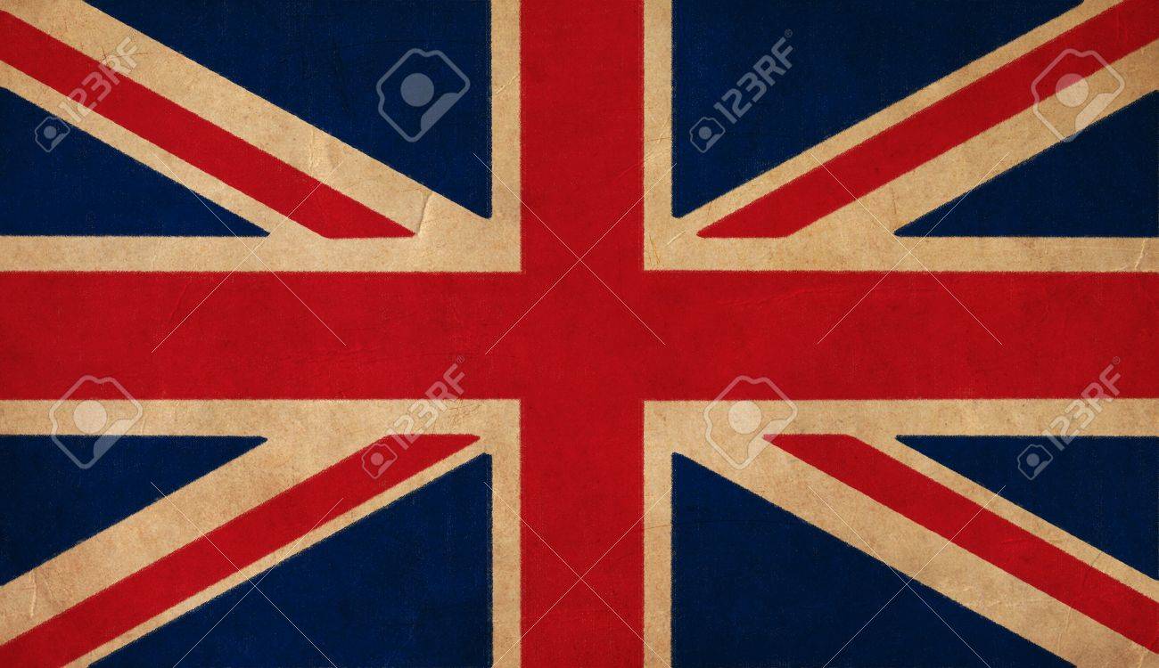 1300x750 Uk Flag Drawing ,grunge And Retro Flag Series Stock Photo, Picture