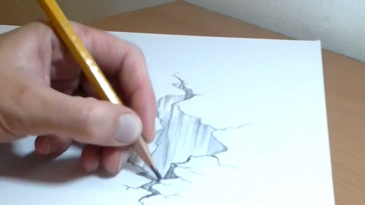 1280x720 Drawn Photos Cracked Wall