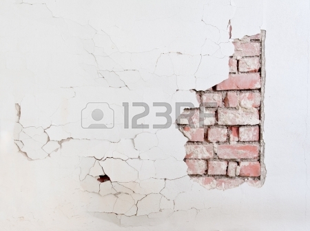 450x335 Walls Crack House, Cement Wall Is Broken. Background And Texture