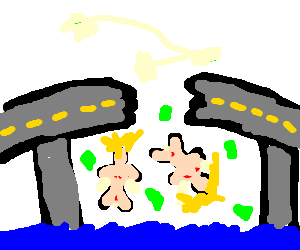 300x250 A Show Falls From A Broken Bridge