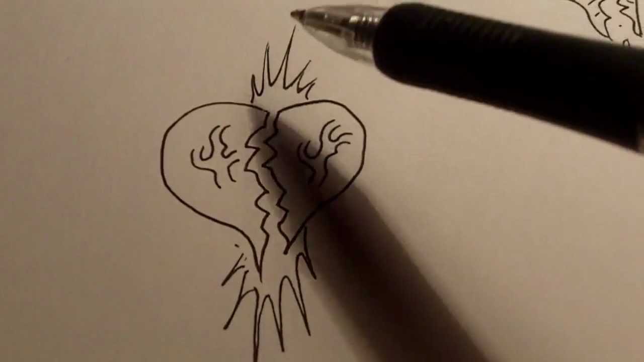 1280x720 How To Draw Broken Heart