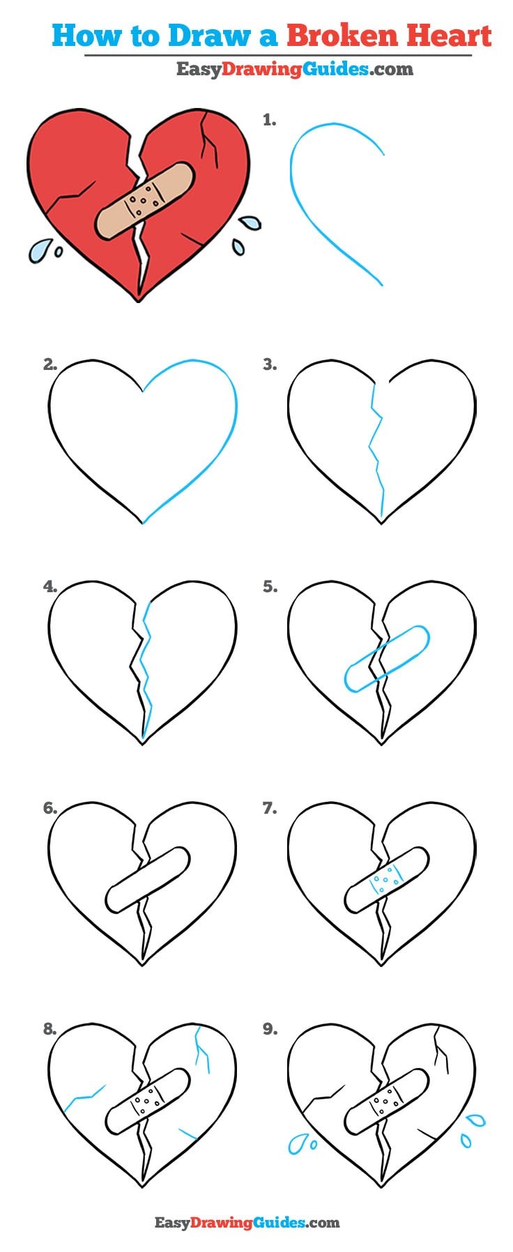 736x1797 How To Draw A Broken Heart