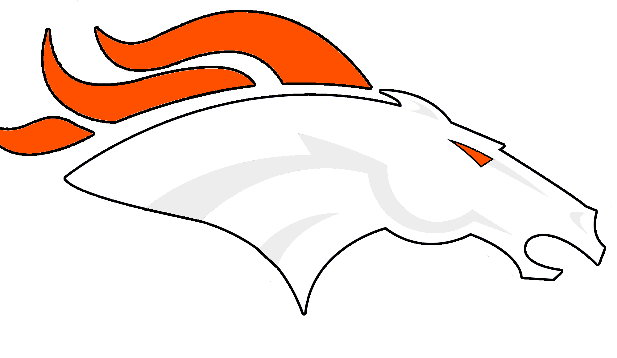 2000x1163 Broncos Logo Drawing How To Draw Broncos Logo Kids Coloring