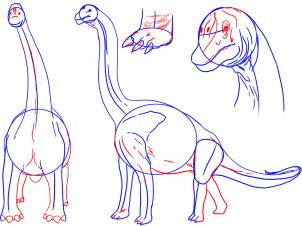 302x226 How To Draw How To Draw A Brontosaurus