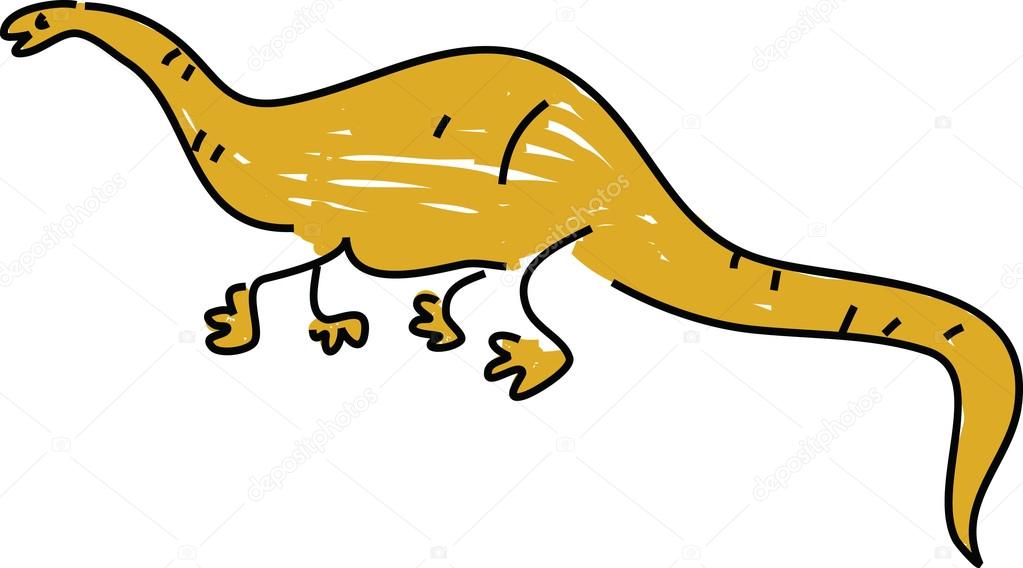1023x568 Whimsical Drawing Of A Brontosaurus Dinosaur Stock Vector