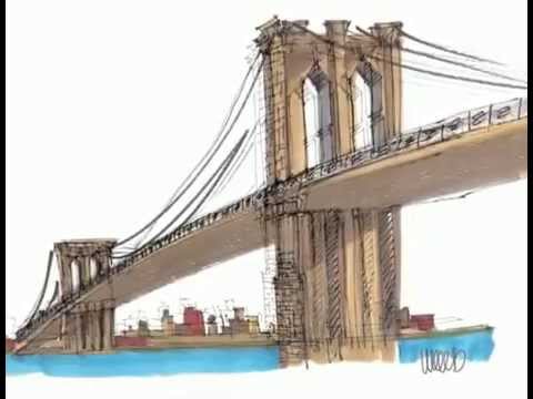 480x360 How To Draw The Brooklyn Bridge