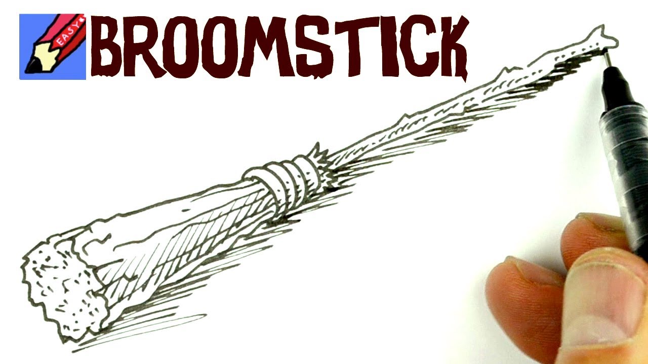 1280x720 How To Draw A Witch's Broomstick Real Easy