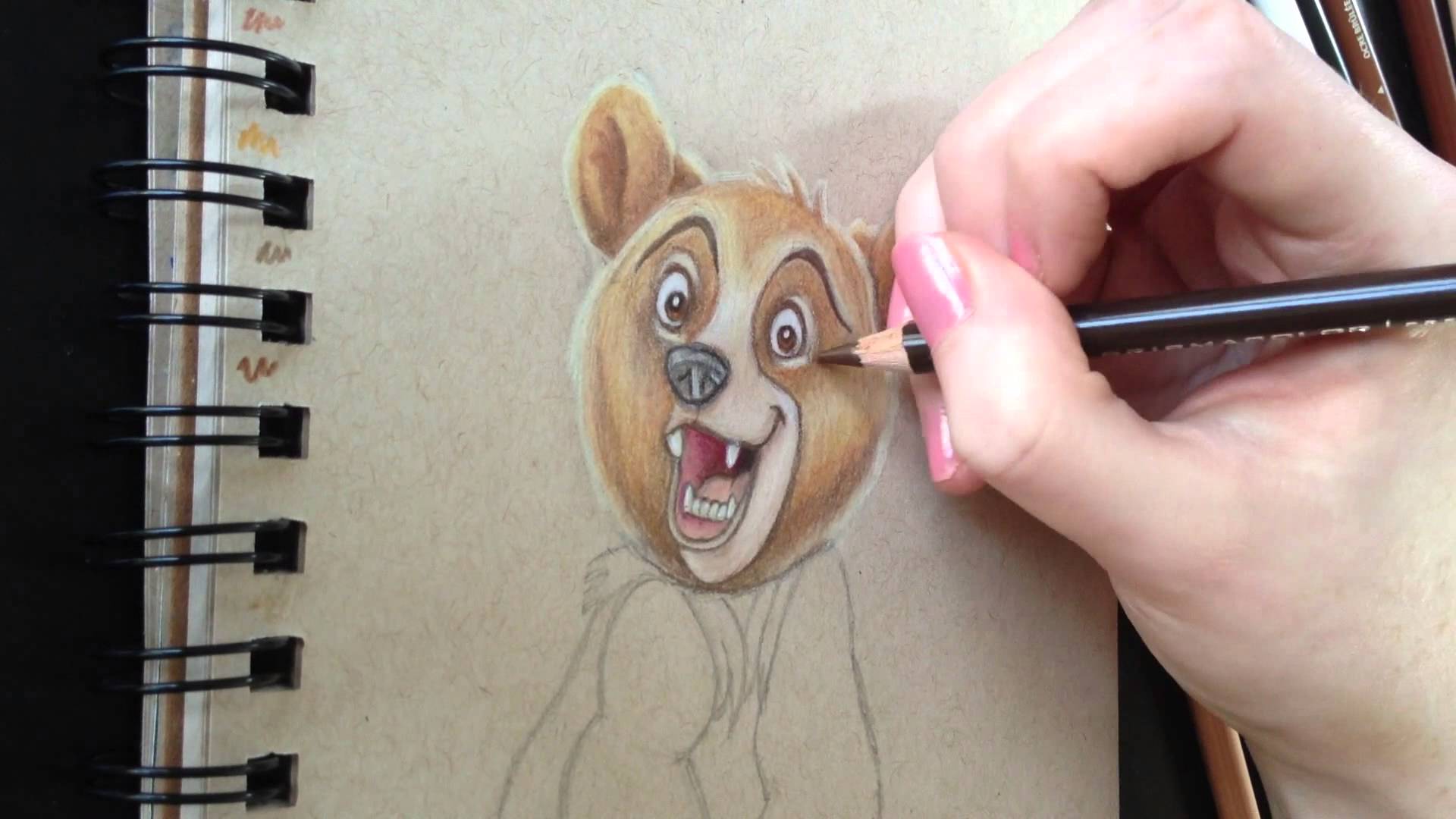 1920x1080 Drawing Time Lapse Koda From Brother Bear (Part 2)