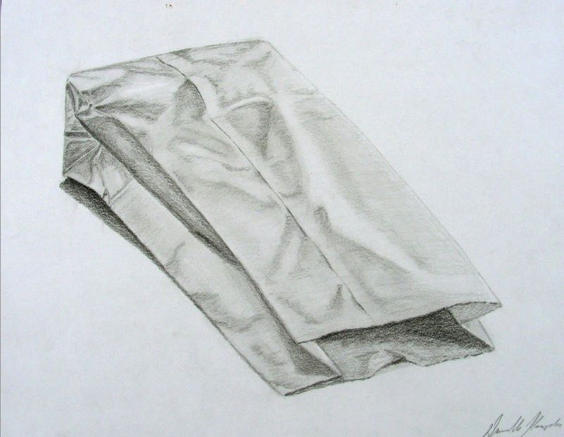 801x621 Paper Bag Drawing Drawing Tuto Bag, Draw And Sketches