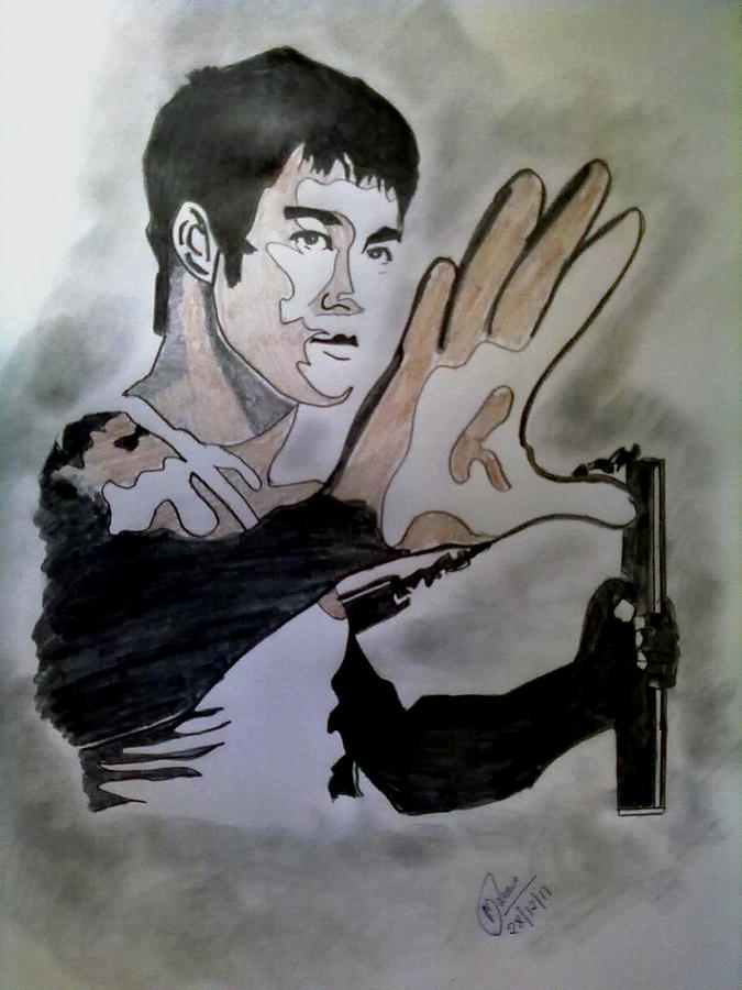 675x900 Bruce Lee Drawing By Mrunal Dhurwe