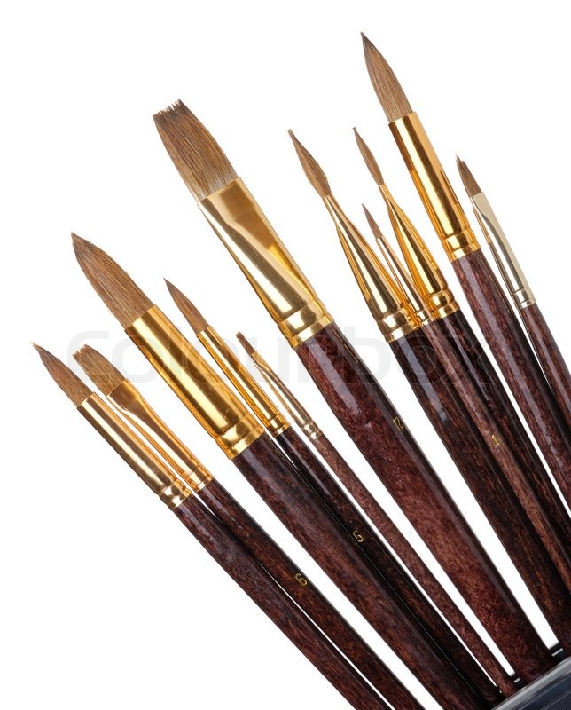 644x800 Paintbrush. Brushes For Drawing. It Is Isolated On A White