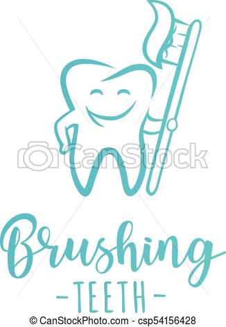326x470 Brushing Teeth' Inspirational Motivation Poster. Symbol