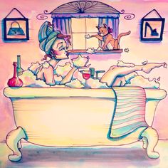 236x236 Simple Bubble Bath Drawing Feet Out Of Bubblebath Stock