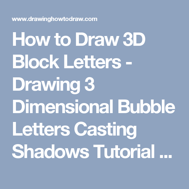 640x640 How To Draw 3d Block Letters