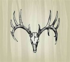 236x210 Whitetail Deer Skull Tattoos Art Nouveau Deer