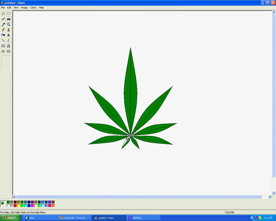 900x720 How To Draw A Marijuana Leaf In Microsoft Paint