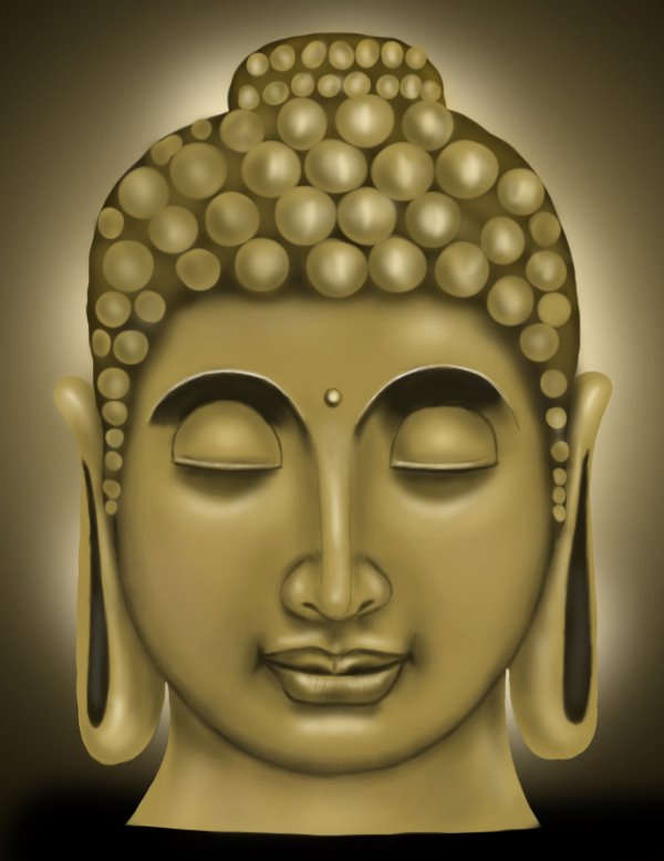 600x778 Learn How To Draw Buddha Face (Buddhism) Step By Step Drawing