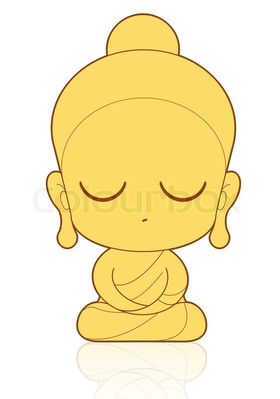 562x800 Buddhist Monk Cartoon Stock Photo Colourbox