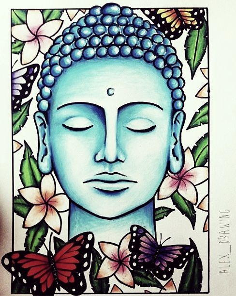 488x610 Turquoise Buddha Illustration So Pretty. Artwork By Alex