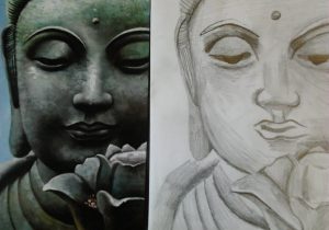 300x210 Pencil Drawing Of Buddha