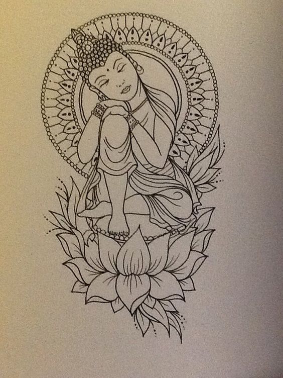 564x752 Dessin Bouddha